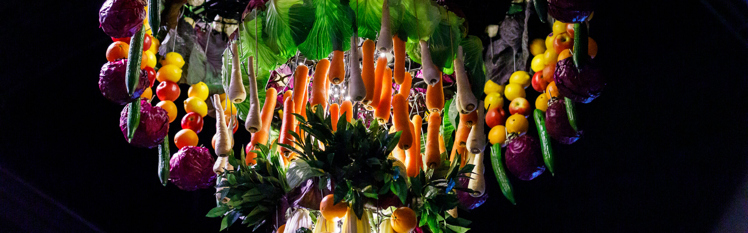 Cut the Mustard Gala Dinner // Giant Vegetable Chandeliers 2019